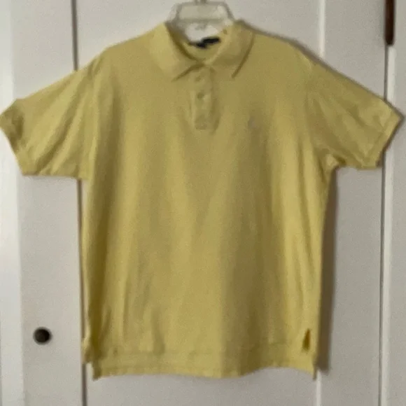 POLO by Ralph Lauren Preppy Men’s 2 Button Short Sleeve Yellow Polo Shirt XL. - Picture 1 of 8